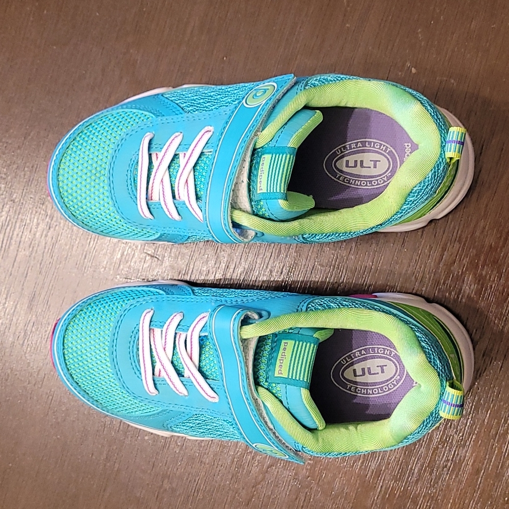 NEW Pediped Flex Riddell Teal Sneakers - Size 1.5-2 Youth
